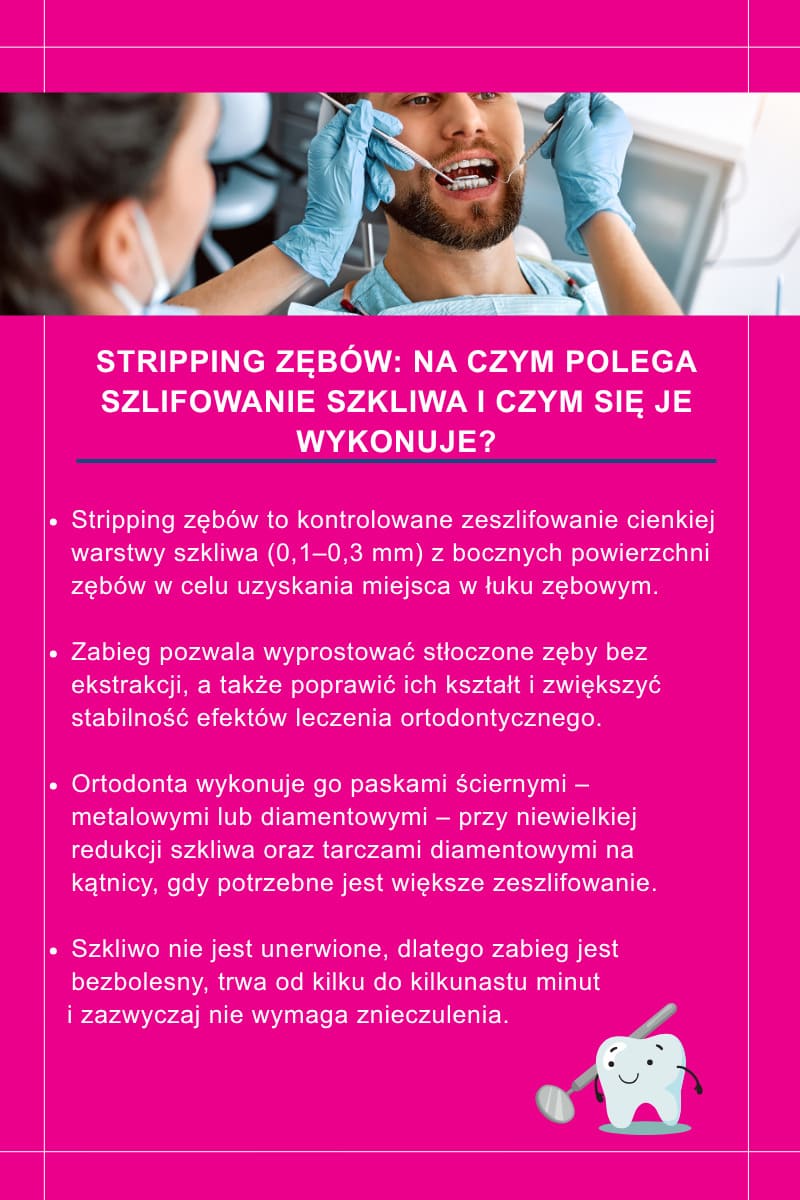 Stripping zębów: na czym polega szlifowanie szkliwa i czym się je wykonuje?